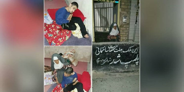 پلمب خانه پیرزن نابینا و فرزند معلول توسط شهرداری تربت جام